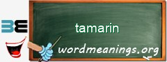 WordMeaning blackboard for tamarin